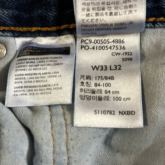 Levi's 505 No Stretch Blue Jeans EUC W/33 L/32 - Picture 8 of 8